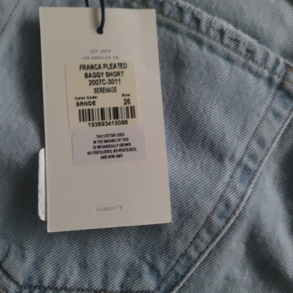 NWT CITIZEN OF HUMANITY Women's Franca Pleated Baggy Short Size 26 - Picture 5 of 5